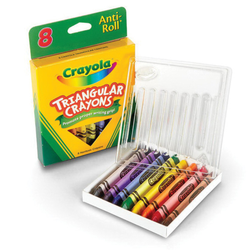 Crayola Anti-Roll Triangular Crayons (8/Pack)