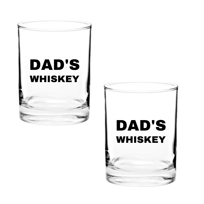 Father's Day 14oz Scotch Glasses (Set of 2) - Multiple Designs