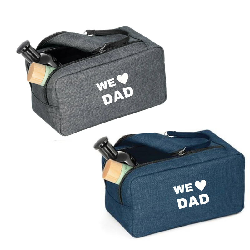 Father's Day Wayne Double Zippered Cosmetic Bag - We Love Dad