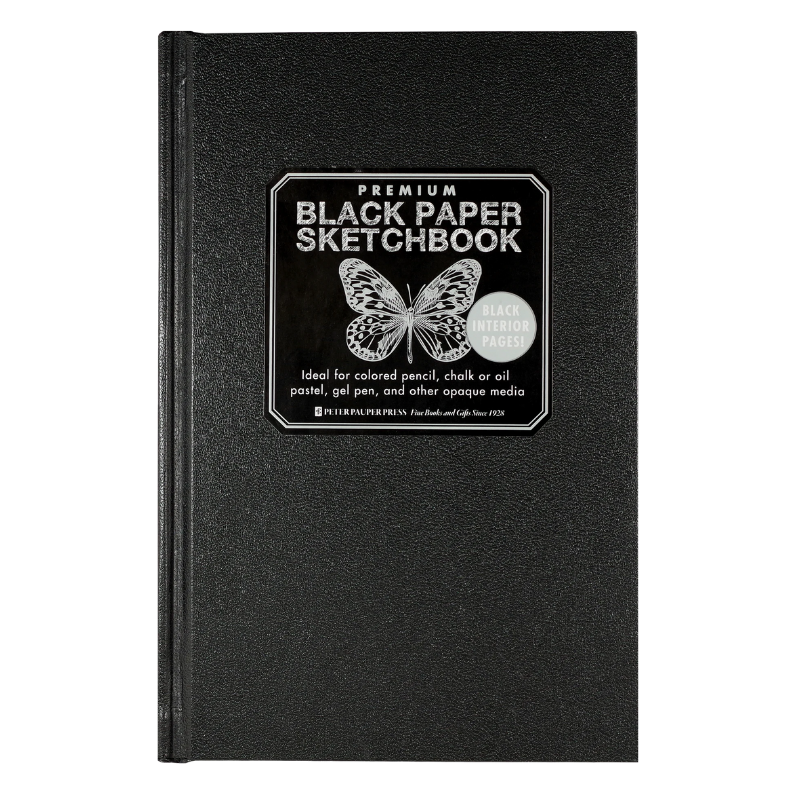 Peter Pauper Premium Black Paper Sketchbook - 5" x 8"