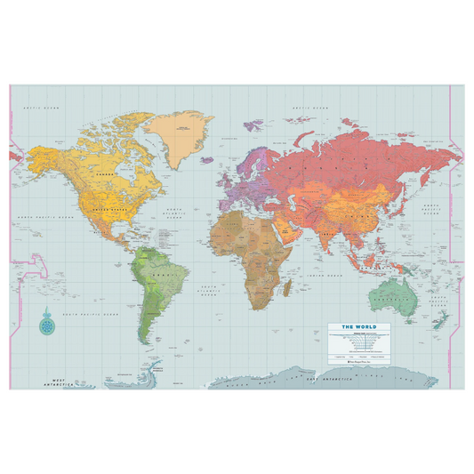 Peter Pauper Oversized World Wall Map