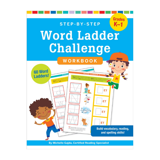 Peter Pauper Step-by-Step Word Ladder Challenge Workbook (Grades K-1)