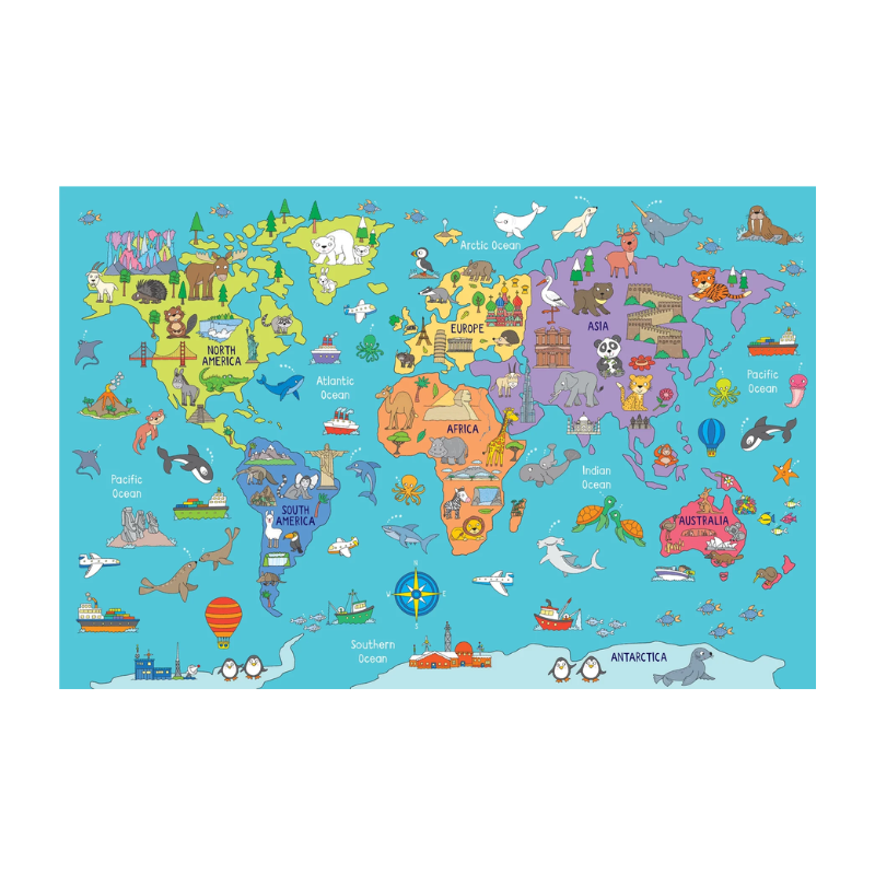 Peter Pauper World Map 48 Piece Floor Puzzle
