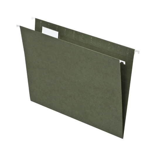 Pendaflex Letter Size Hanging File Folders - Green (25/Box)