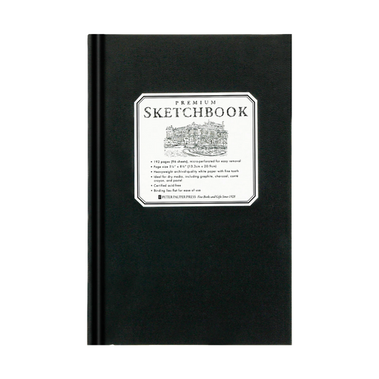 Peter Pauper Small Black Premium Sketchbook - 5" x 8"