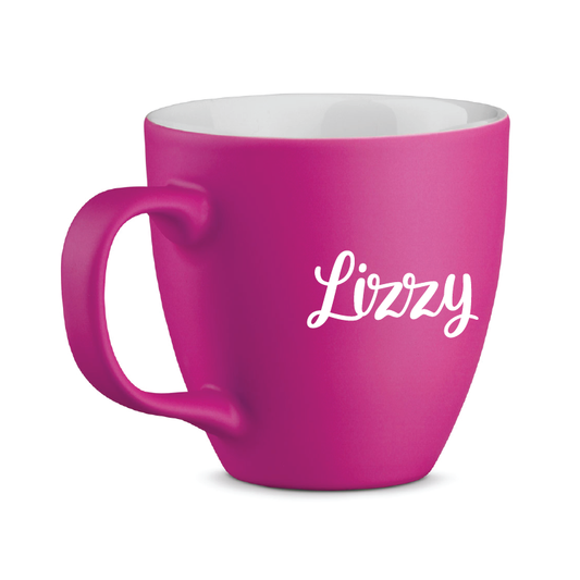 Personalised 15oz Porcelain Mug - Hot Pink