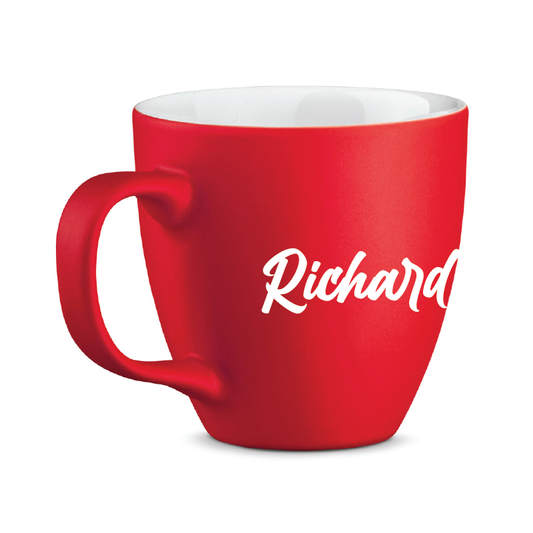 Personalised 15oz Porcelain Mug - Red