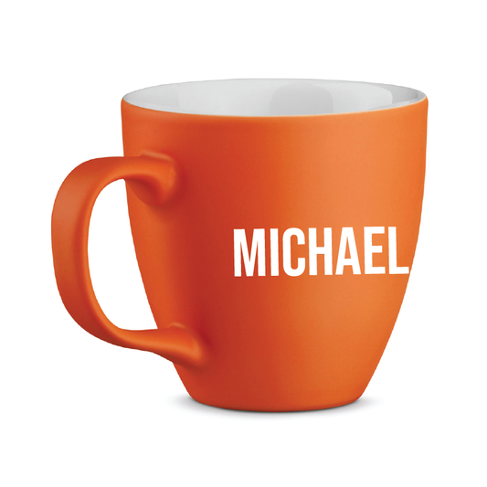 Personalised 15oz Porcelain Mug - Orange
