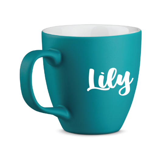 Personalised 15oz Porcelain Mug - Turquoise