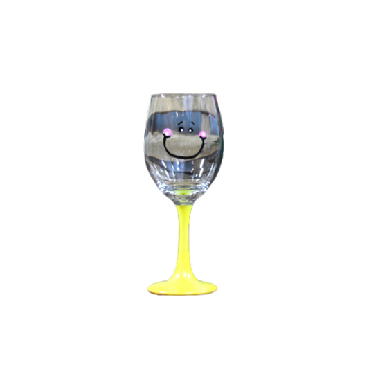 Tipsy - Wine Glass - Drunk Smiley