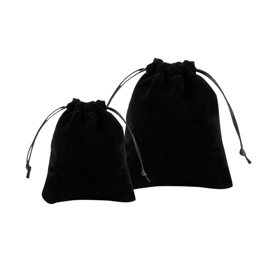Velvet Pouch Gift Bags - Black - Multiple Sizes