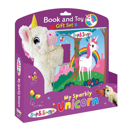 Wonderbox Snap & Snuggle Set in Box - My Sparkly Unicorn