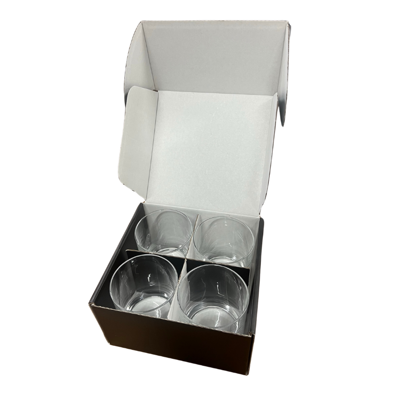 Personalised Whiskey Glasses in Gift Box - Set of 4