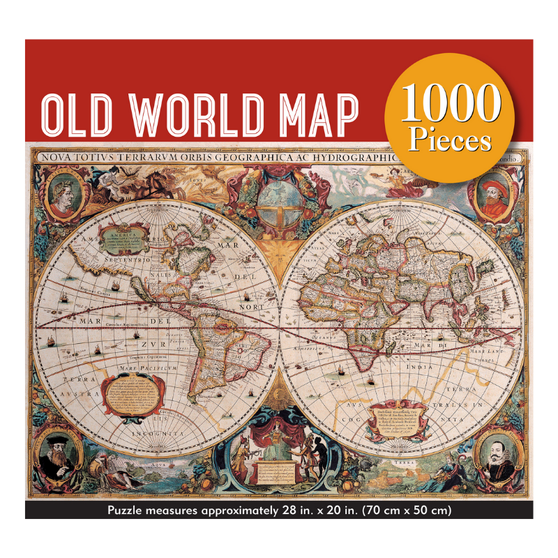 Peter Pauper Old World Map 1000 Piece Jigsaw Puzzle