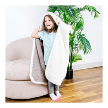 Load image into Gallery viewer, Pavilion Hooded Sherpa Blanket - Love You More

