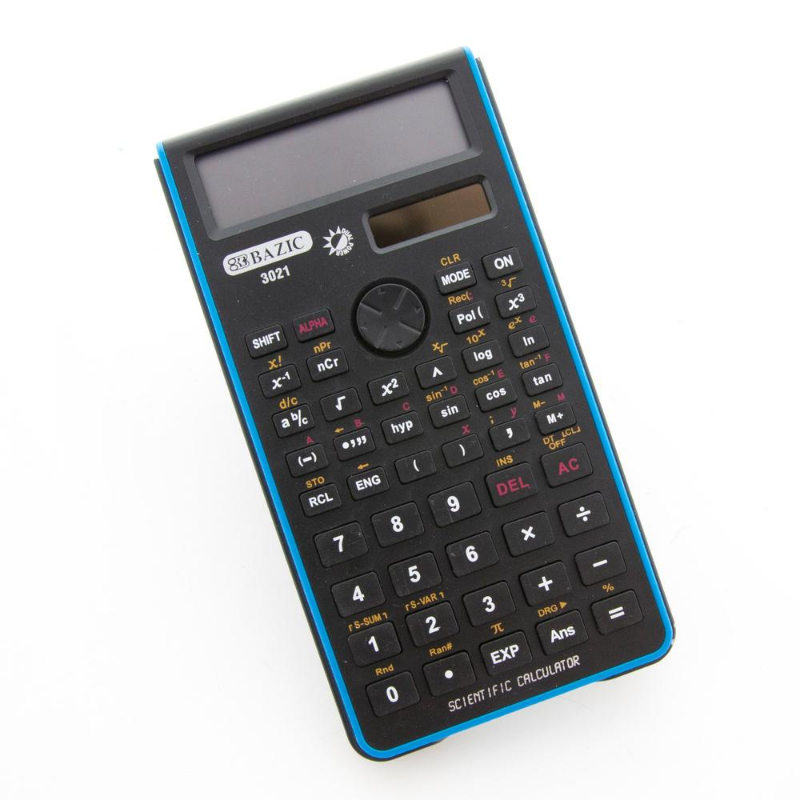 BAZIC 240 Function Coloured Scientific Calculator w/ Slide-On Case