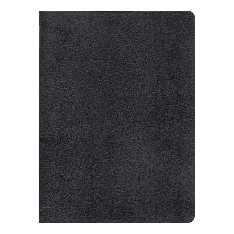 Peter Pauper Flanders Black Bonded Leather Journal - 6" x 8"