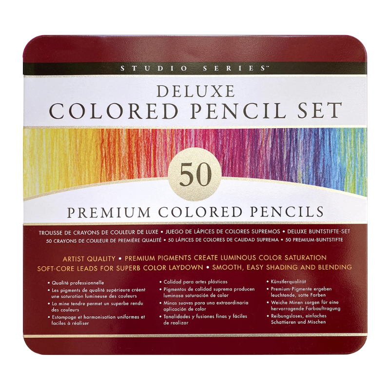 Peter Pauper Studio Series Deluxe 50pcs Coloured Pencil Set