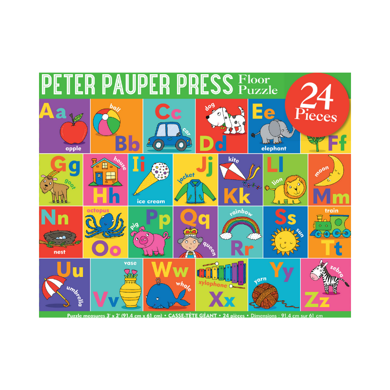 Peter Pauper Alphabet 24 Piece Kids' Floor Puzzle