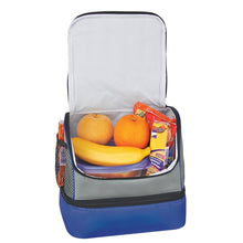 Load image into Gallery viewer, Personalised Two Compartment Lunch Pail Cooler Bag - Black
