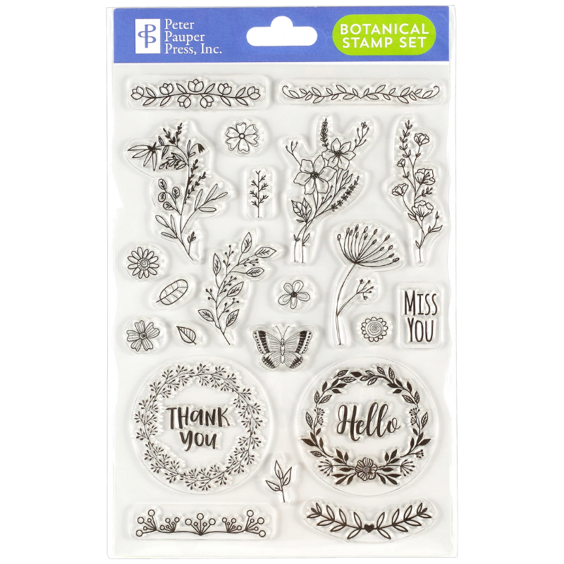 Peter Pauper Botanicals Clear Silicone Stamp Set
