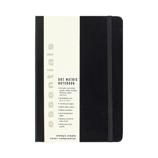 Peter Pauper Essentials Dot Matrix Notebook, Large, A5 Size