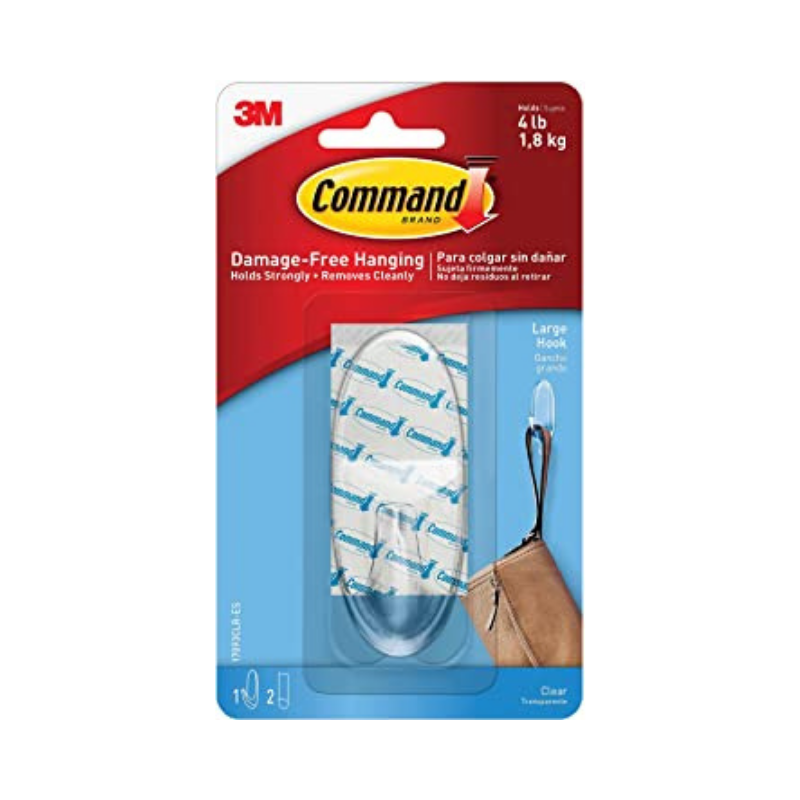 3M Command Clear Large Hooks (1/Pack)