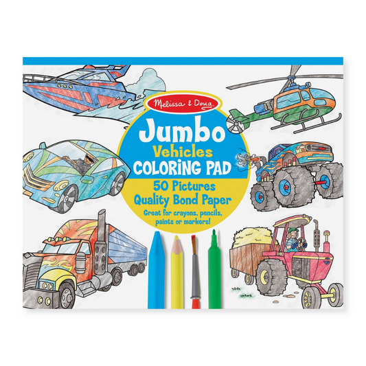 Melissa & Doug - Jumbo Coloring Pad - Vehicles