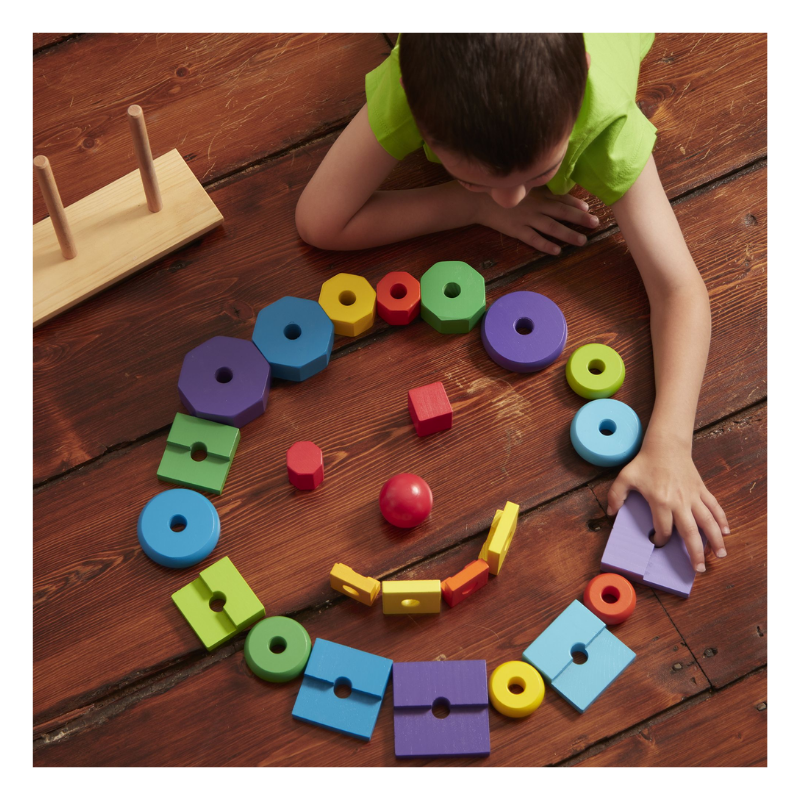 Melissa & Doug - Geometric Stacker Toddler Toy