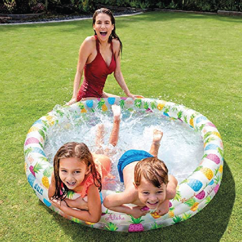 Intex 52" Pineapple 3 Ring Inflatable Splash Pool
