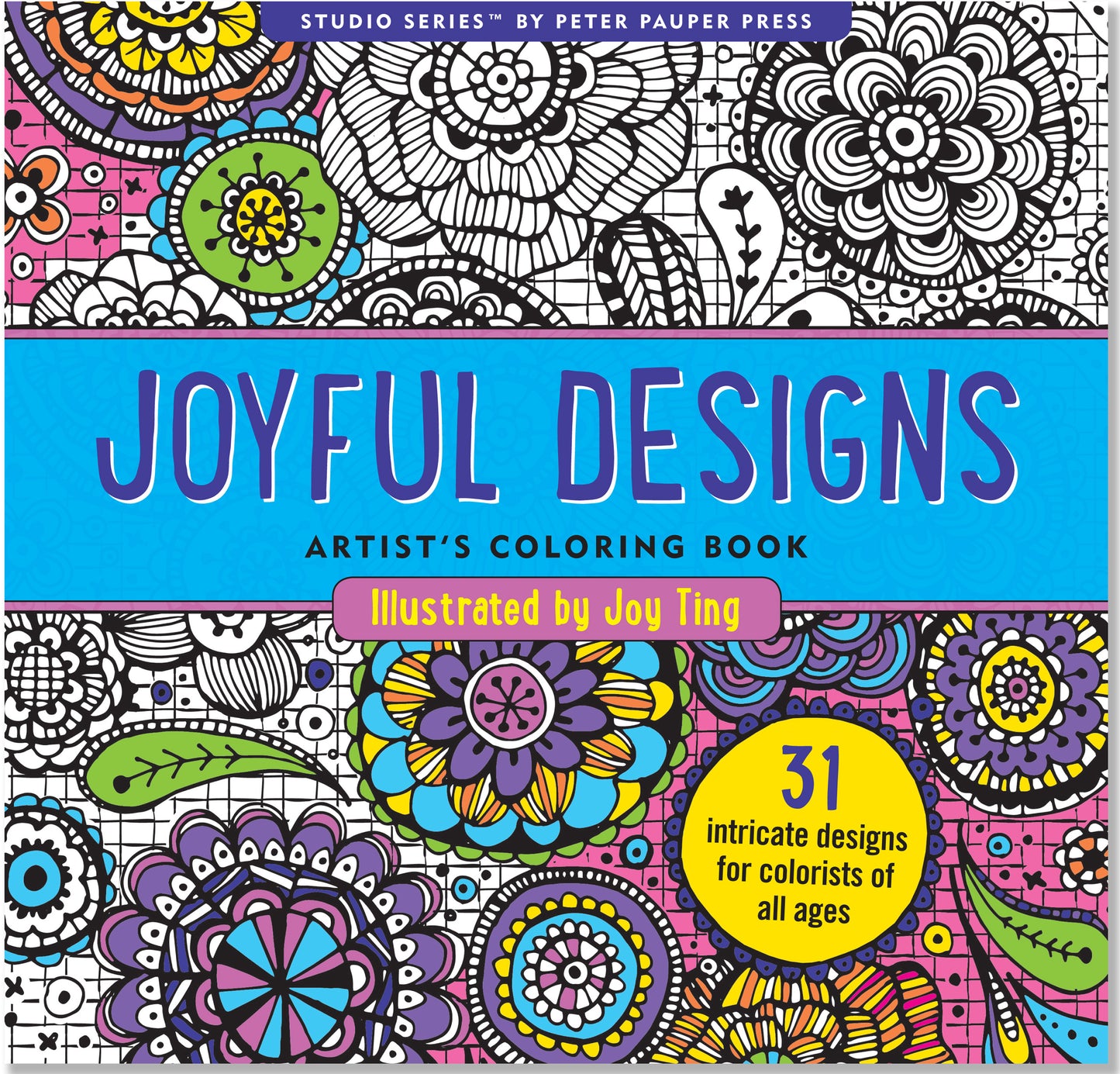 Peter Pauper Joyful Designs Artist's Colouring Book
