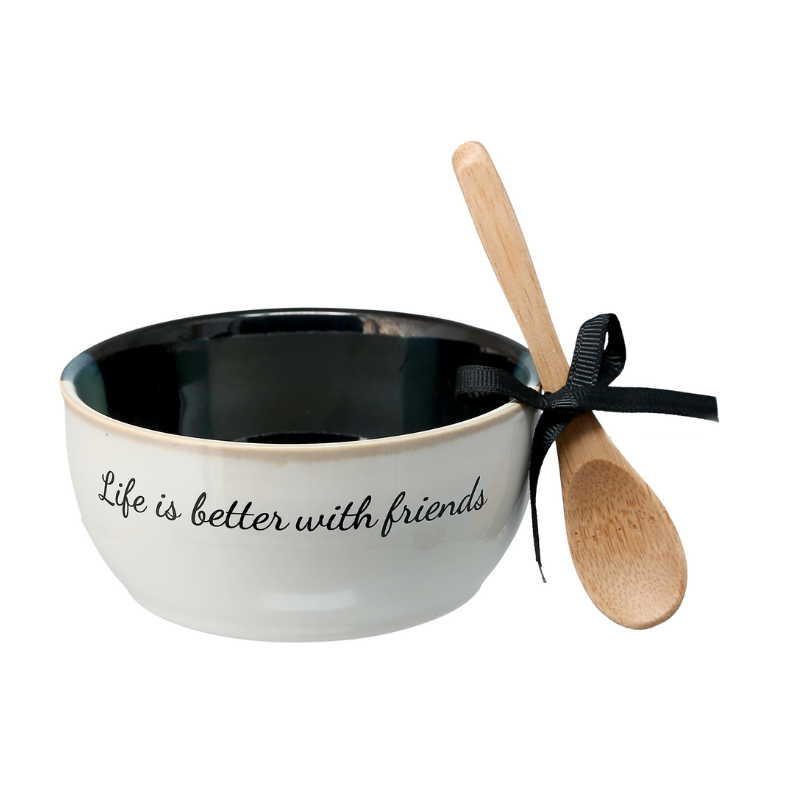 Pavilion Friends - Ceramic Bowl with Bamboo Spoon