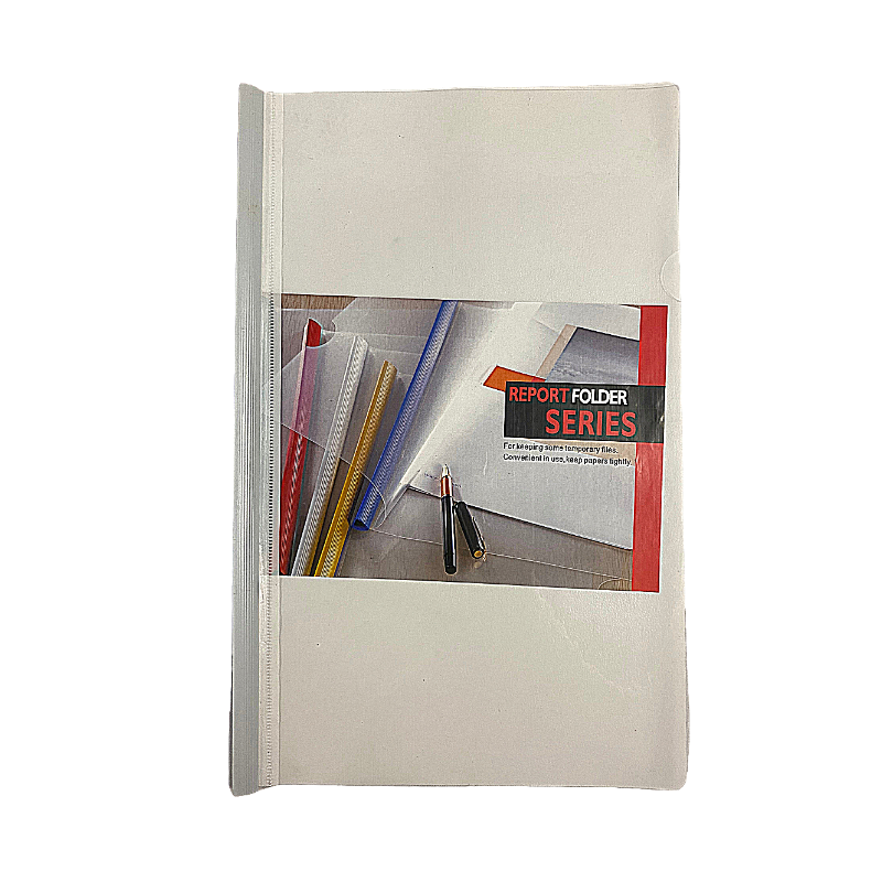 Clear Foolscap Proposal File with White Spine