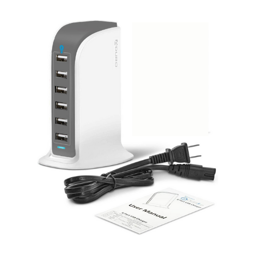 Aduro Smart Charge 6 Port Rapid USB Charging Station