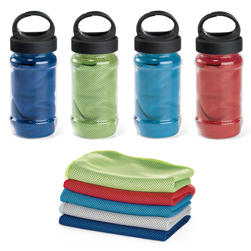 Bottle with Polyester Sports Towel