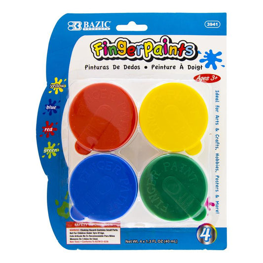 BAZIC 1.35 FL OZ (40 ml) 4 Color Finger Paint