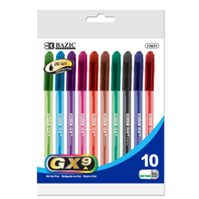 Load image into Gallery viewer, BAZIC 10 Color GX-9 Triangle Oil-Gel Ink Pen
