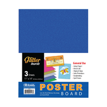 Load image into Gallery viewer, BAZIC 11&quot; X 14&quot; Glitter Poster Board (3/Pack)

