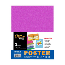 Load image into Gallery viewer, BAZIC 11&quot; X 14&quot; Glitter Poster Board (3/Pack)
