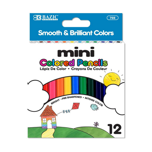 BAZIC 12 Mini Coloured Pencil