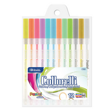 Load image into Gallery viewer, BAZIC Collorelli Assorted Pastel Colour Gel Pen (12/Pack)
