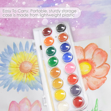 Load image into Gallery viewer, BAZIC 16 Colour Watercolour Paint with Brush
