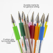 Load image into Gallery viewer, BAZIC 24 Scented Glitter Neon Metallic Gel Pen w/ Cushion Grip
