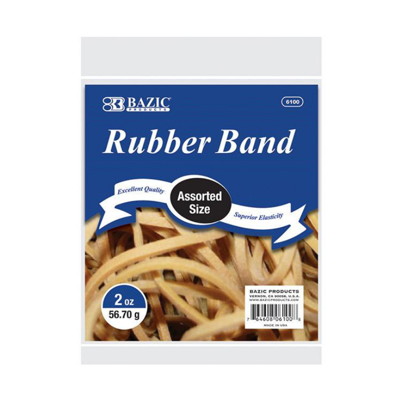 BAZIC 2 Oz./ 56.70 g Assorted Sizes Rubber Bands