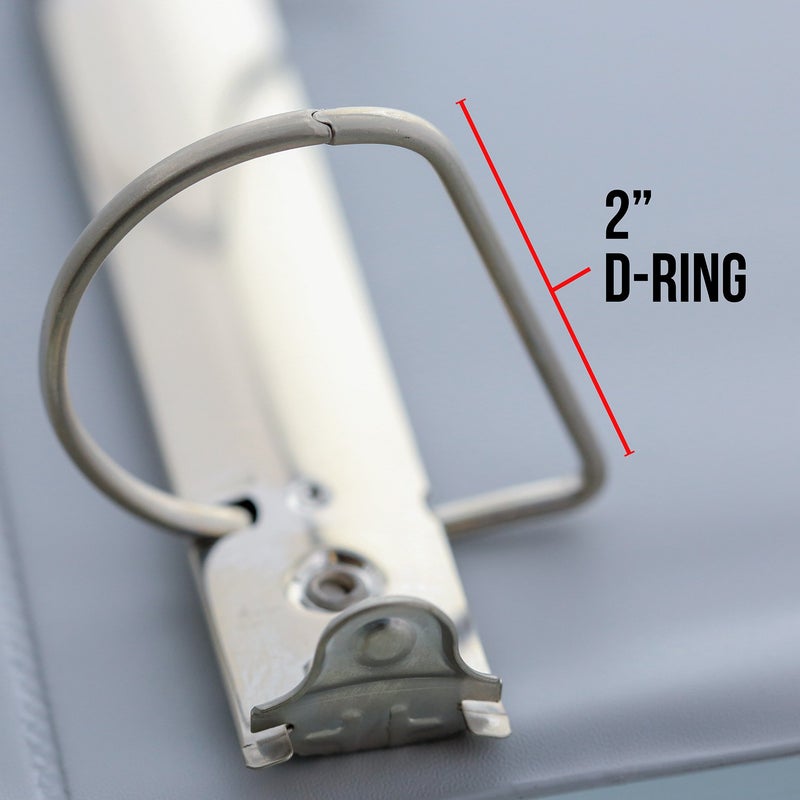 BAZIC 2" Slant D-Ring View Binder w/ 2 Pockets - White