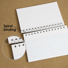 Load image into Gallery viewer, BAZIC 3&quot; x 5&quot; Spiral Bound Ruled White Index Card (50 Sheets)
