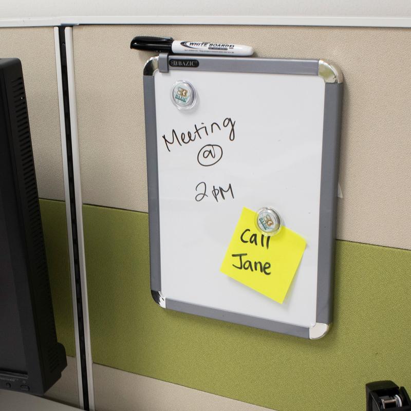 BAZIC 8.5" X 11" Magnetic Dry Erase Board w/ Marker & 2 Magnets