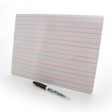 Load image into Gallery viewer, BAZIC 9&quot; X 12&quot; Double Sided Dry Erase Learning Board w/ Marker
