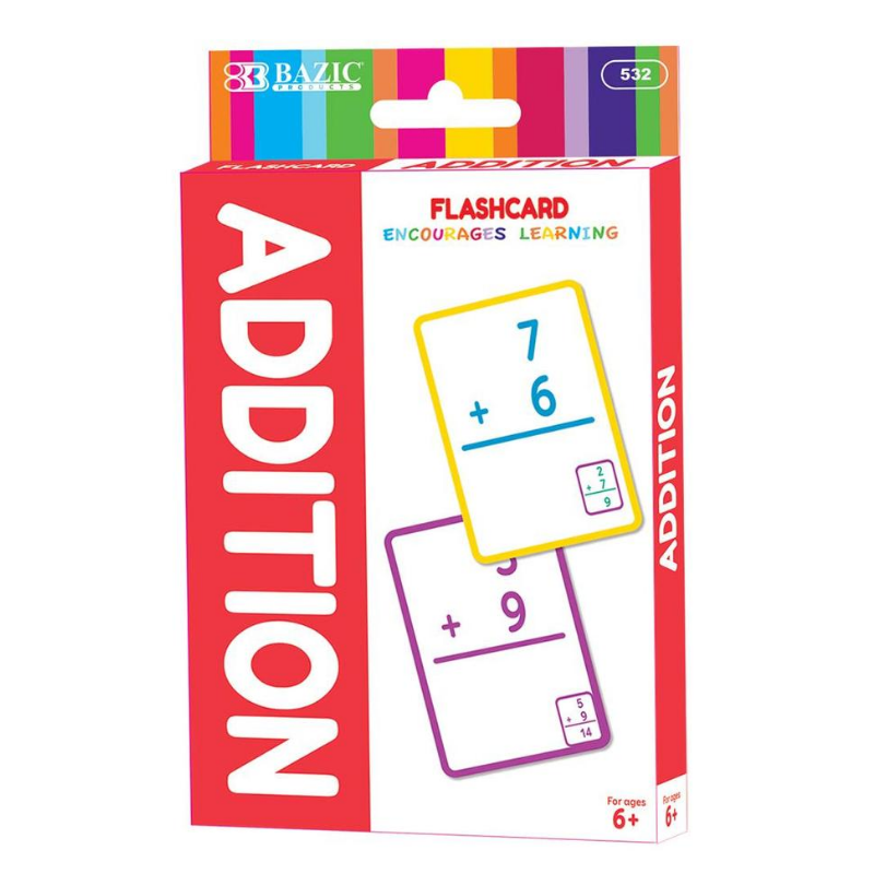 BAZIC Addition Flash Cards (36/Pack)