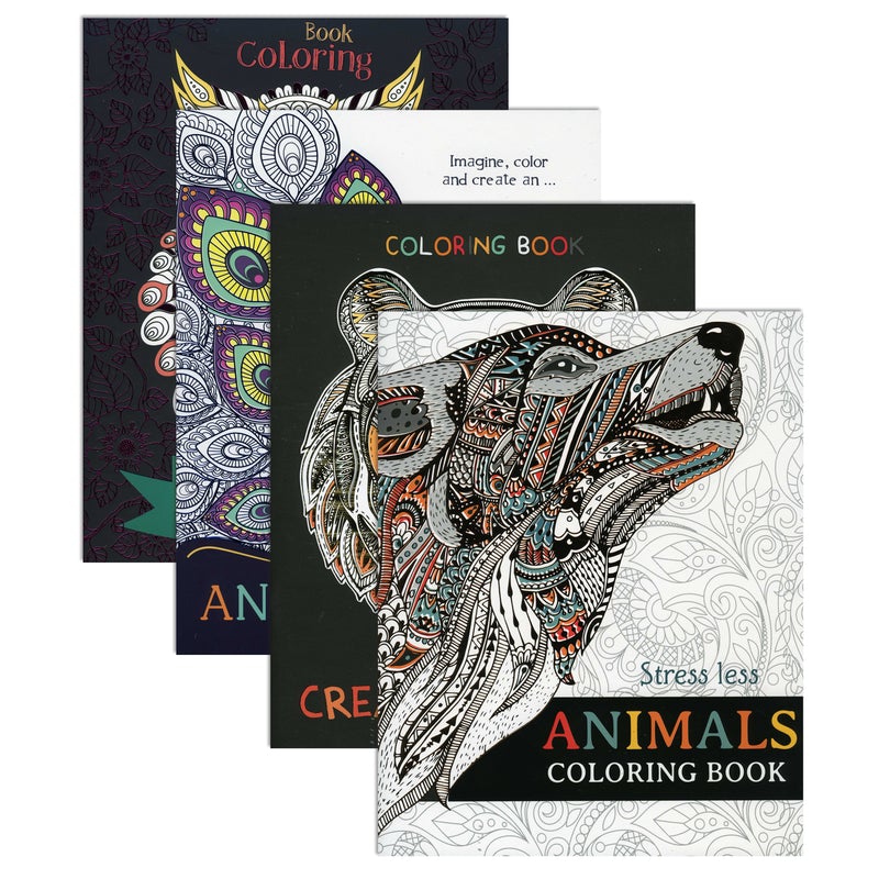 BAZIC Animal Colouring Book for Adults